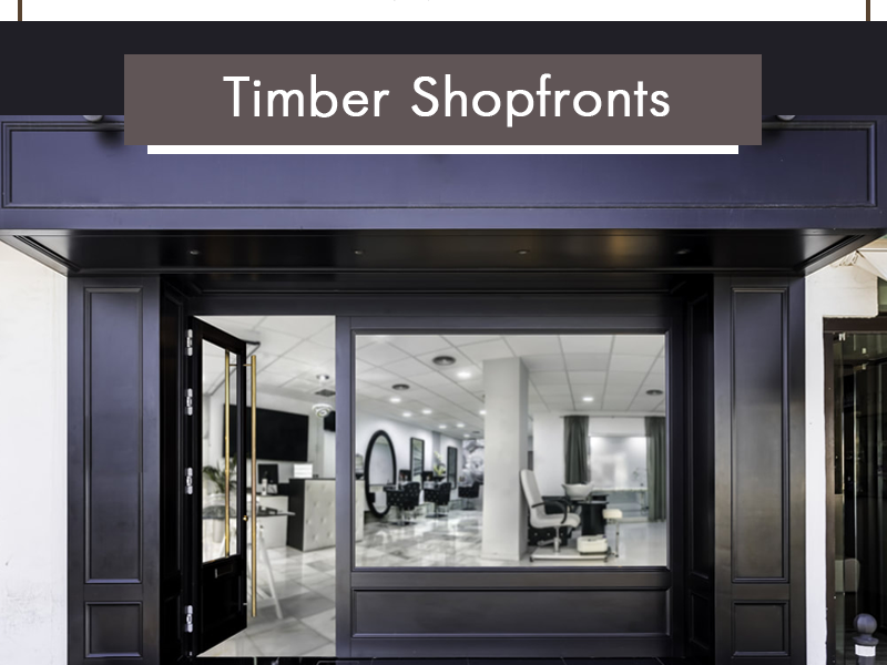 Timber with aluminium Shopfronts in London